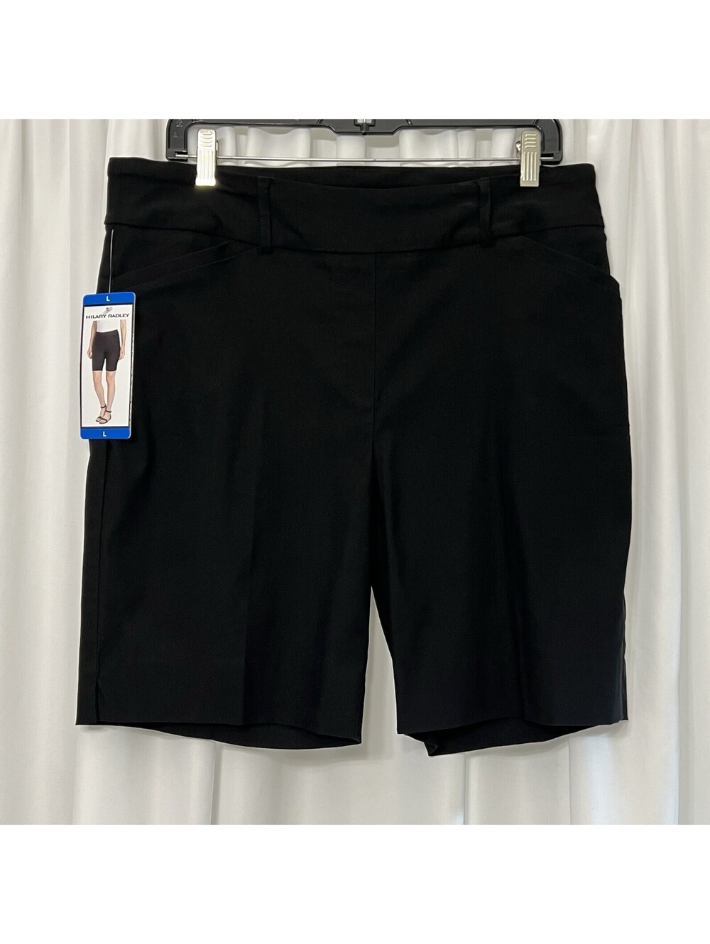 NEW Hilary Radley Women's Midweight 9" Inseam Bermuda Shorts Size Large